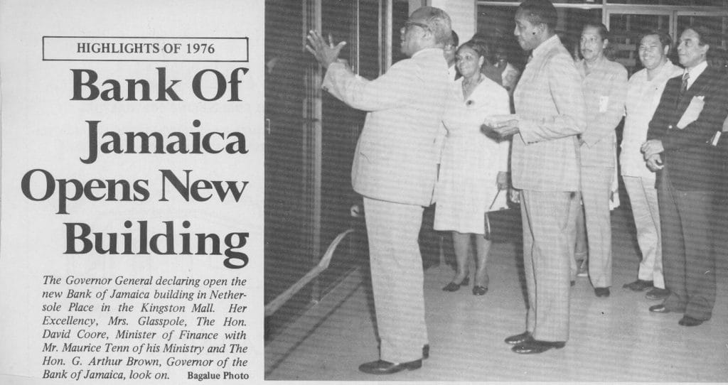 BOJ Opens New Building 1976