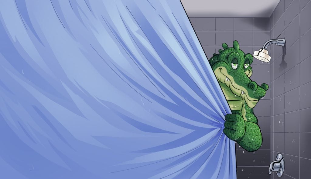 Croc-IN-THE-SHOWER