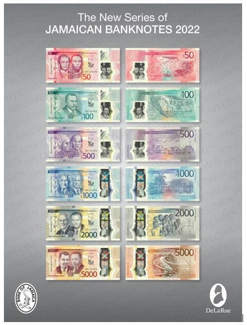 Current Issue Jamaican Dollar (JMD) Notes & Coins 🇯🇲 : r/Banknotes